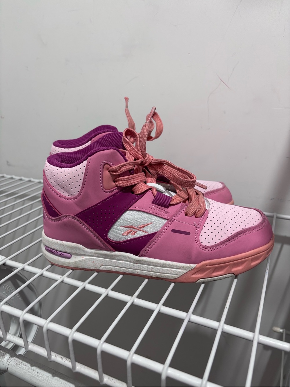 Reebok Kids Pink and Magenta High-Top Sneakers